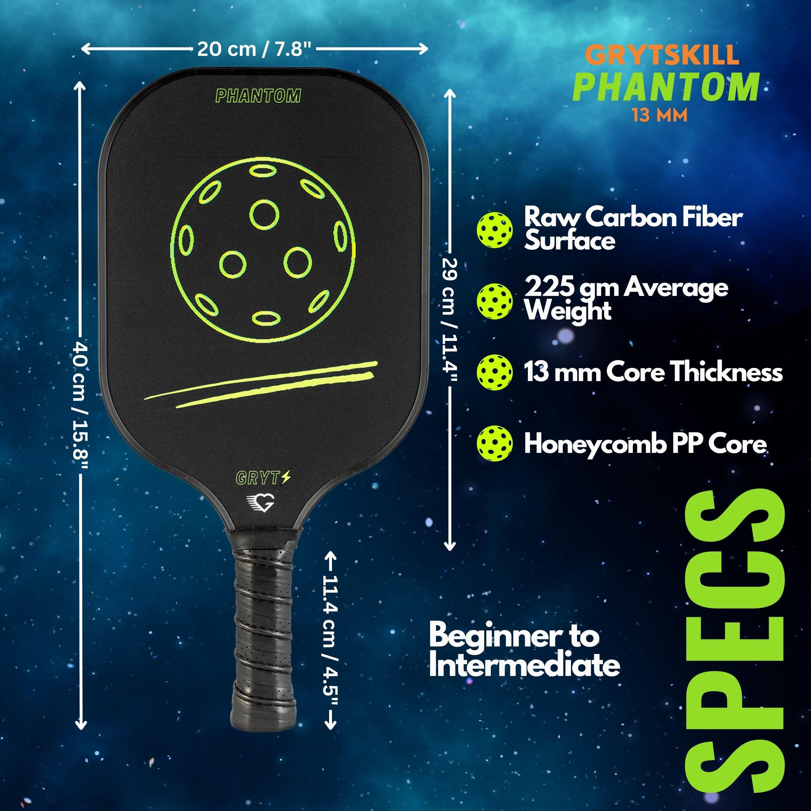 Grytskill Phantom - Raw Carbon Fiber Paddle - GRYTSKILL